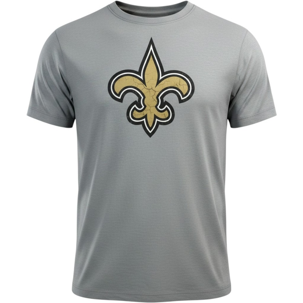 Nike New Orleans Saints Logo TShirt Mens XL Gray NFL Football Graphic NWT Cotton